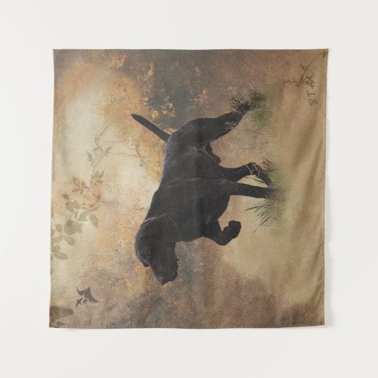 ドイツ語のショートポインタ準備ができて狩りギフトボックス タペストリー (正面)