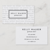 ドイツ語のタイポグラフィの名刺 名刺 (正面/裏面)