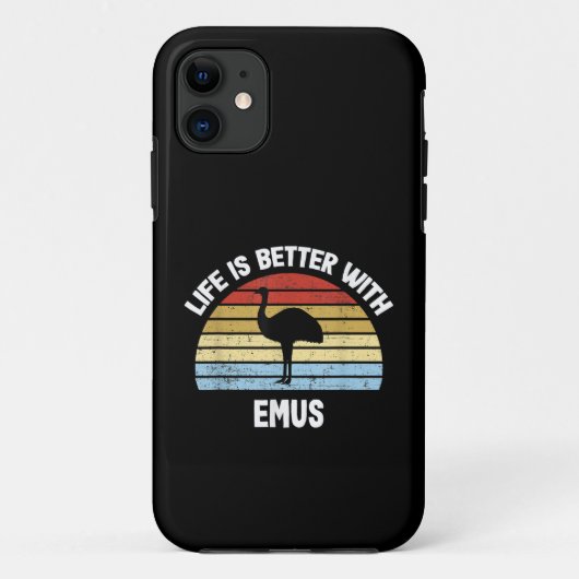 ドイツ語のテキスト付きエムー Das Leben ist besser  Case-Mate iPhoneケース (裏面)