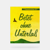 ドイツ語のバイブルやる気を起こさせる節 アクリルサイン (正面)