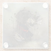 ドイツ語のポインタ ガラスコースター (裏面)