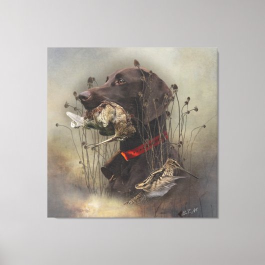 ドイツ語のポインタ キャンバスプリント (正面)