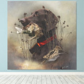 ドイツ語のポインタ キャンバスプリント (インサイチュ (ウッドフロア))