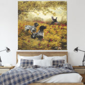 ドイツ語のポインタ キャンバスプリント (インサイチュ (寝室))