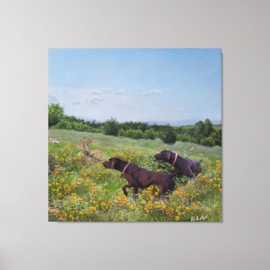 ドイツ語のポインタ キャンバスプリント (正面)