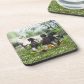 ドイツ語のポインタ コースター (左側)