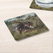 ドイツ語のポインタ スクエアペーパーコースター (アングル)