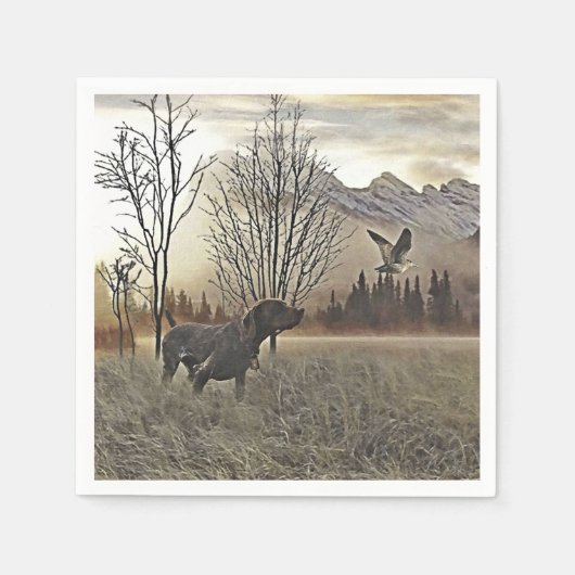 ドイツ語のポインタ スタンダードカクテルナプキン (正面)