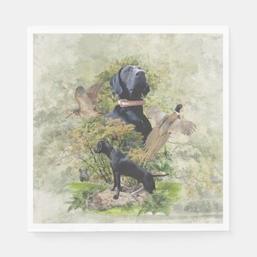 ドイツ語のポインタ スタンダードランチョンナプキン (正面)