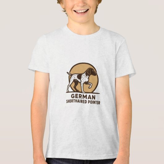 ドイツ語のポインタ トライブレンドTシャツ (正面)
