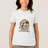 ドイツ語のポインタ トライブレンドTシャツ (正面)
