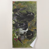 ドイツ語のポインタ ビーチタオル (正面)