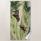 ドイツ語のポインタ ビーチタオル (正面)