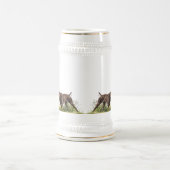 ドイツ語のポインタ ビールジョッキ (中央)