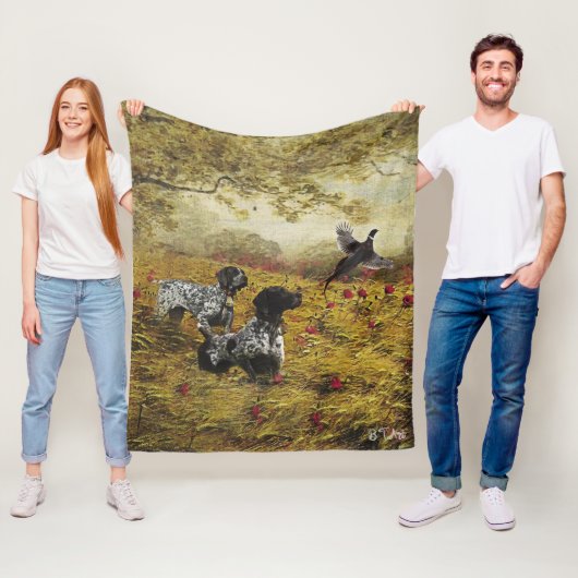 ドイツ語のポインタ フリースブランケット (インサイチュ)