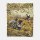 ドイツ語のポインタ フリースブランケット (正面)