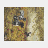 ドイツ語のポインタ フリースブランケット (正面(横))