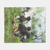 ドイツ語のポインタ フリースブランケット (正面(横))