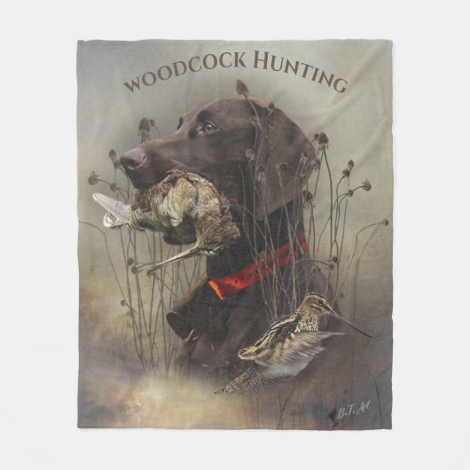 ドイツ語のポインタ フリースブランケット (正面)