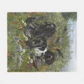 ドイツ語のポインタ フリースブランケット (正面(横))