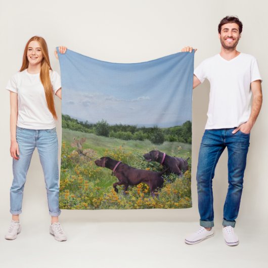 ドイツ語のポインタ フリースブランケット (インサイチュ)