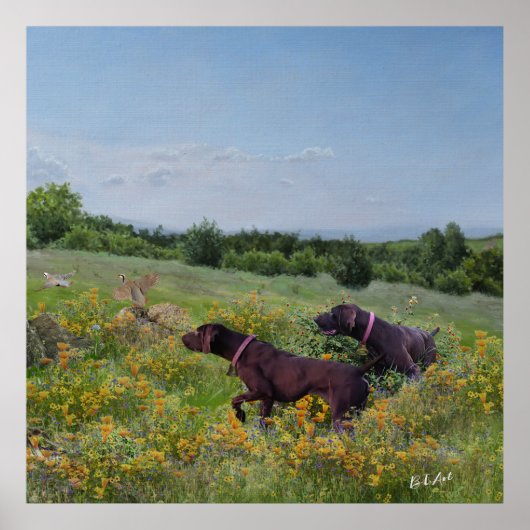 ドイツ語のポインタ ポスター (正面)