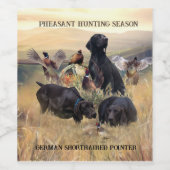 ドイツ語のポインタ ワインラベル (シングルラベル)