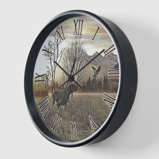 ドイツ語のポインタ 壁時計 (傾斜)