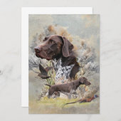 ドイツ語のポインタ 招待状 (正面/裏面)