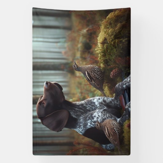 ドイツ語のポインタ 横断幕 (縦)