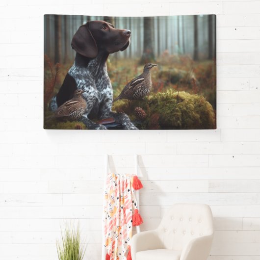 ドイツ語のポインタ 横断幕 (インサイチュ)