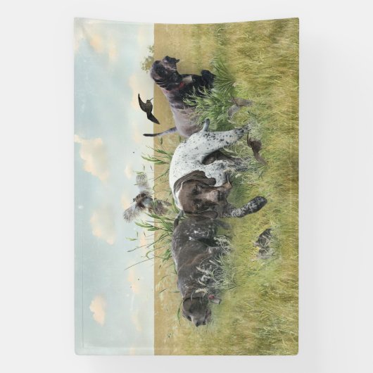 ドイツ語のポインタ 横断幕 (縦)