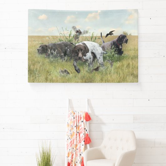 ドイツ語のポインタ 横断幕 (インサイチュ)