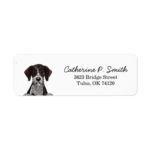 ドイツ語のワイヤヘードポインタ差出人住所 ラベル (正面)