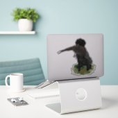 ドイツ語のワイヤーヘアポインタのシール シール (デスク上のノートパソコン)