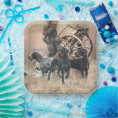 ドイツ語のワイヤーヘアポインタのシール ペーパープレート (パーティー)