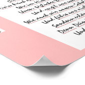 ドイツ語の主の祈りの言葉 ポスター (角)