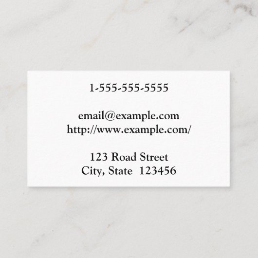 ドイツ語の先生の名刺 名刺 (裏面)