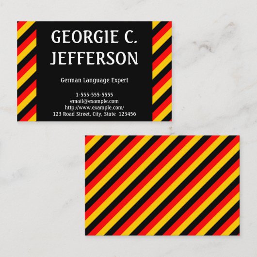 ドイツ語の巧妙な名刺 名刺 (正面/裏面)