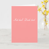 ドイツ語の愛のカード（愛してる） カード (黄色い花)