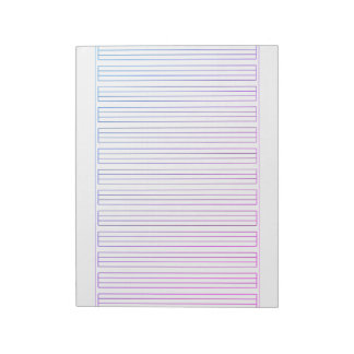 ドイツ語の手書き用紙 - 3本線と枠付き ノートパッド