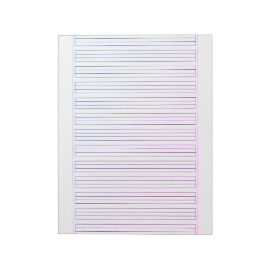 ドイツ語の手書き用紙 - 3本線と枠付き ノートパッド (回転)