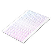 ドイツ語の手書き用紙 - 3本線と枠付き ノートパッド (アングル)