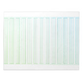 ドイツ語の手書き用紙 - 3本線と枠付き ノートパッド (正面)