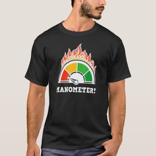 ドイツ語の文字が入った圧力計 Handwerker ホーム I Tシャツ (正面)