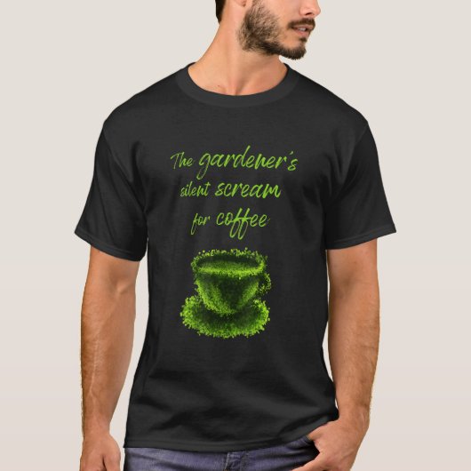 ドイツ語の文言が入ったGärtner's Schrei Nach Kaffee マグ Tシャツ (正面)