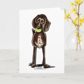 ドイツ語の短いポインタの再生時間 カード (黄色い花)