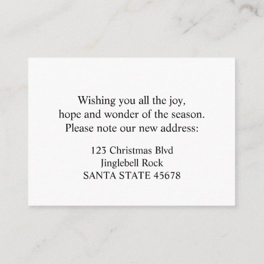 ドイツ語の短いポインタの新しいアドレス エンクロージャーカード (裏面)