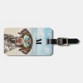 ドイツ語の短いポインタの荷物タグ ラゲッジタグ (正面横)