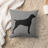 ドイツ語の短いポインターシルエット クッション (ブランケット)